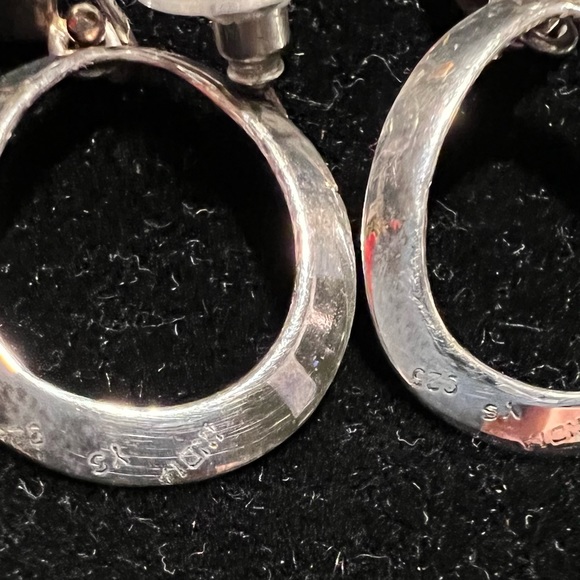 Sterling Silver Blue Quartz .925 earrings - Picture 7 of 7